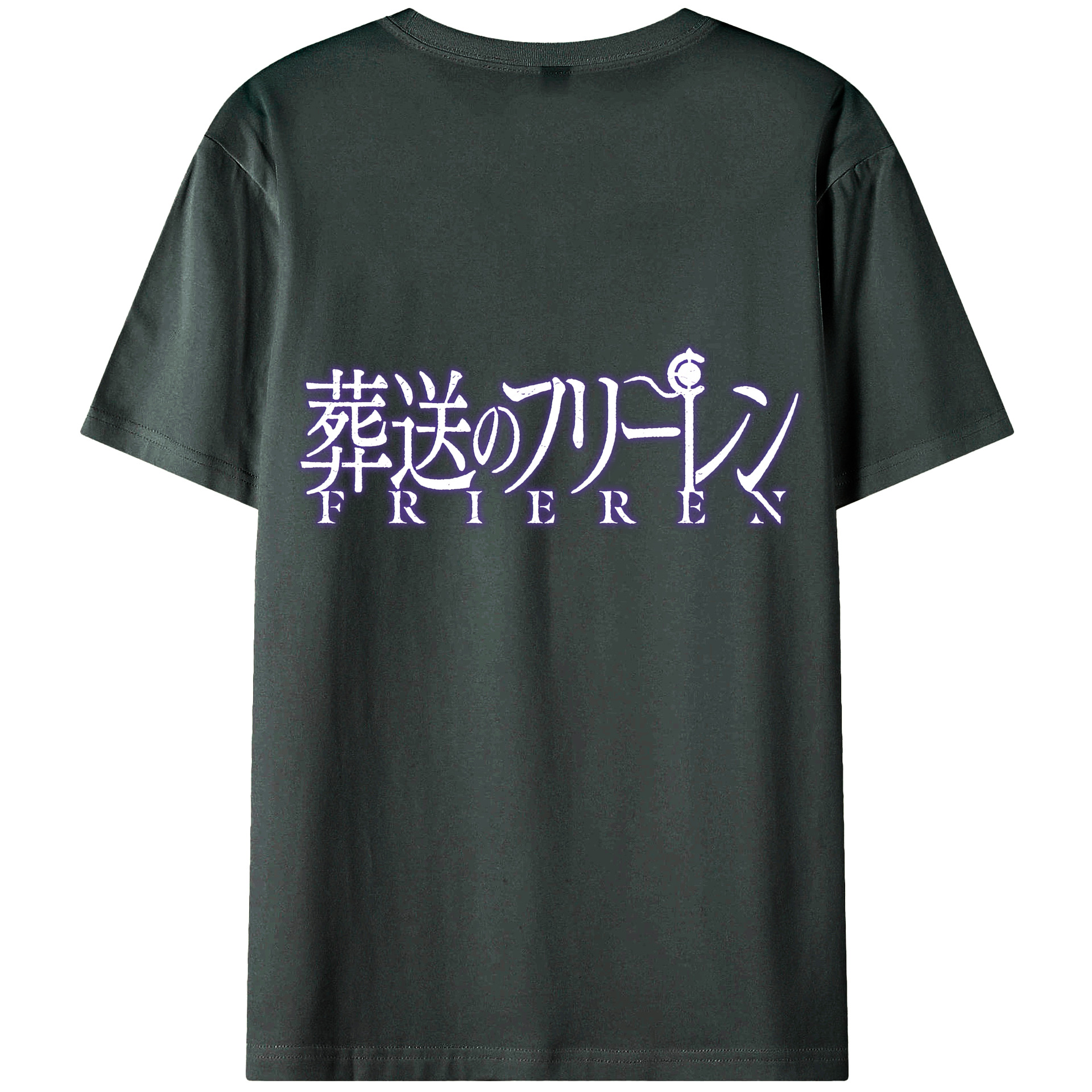 （画像用） 葬送のフリーレン Frieren 綿100％ メンズ半袖Tシャツ（バックプリント） 通気性